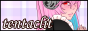 text that reads tentaclit, Partial profile of pink haired character in maid outfit